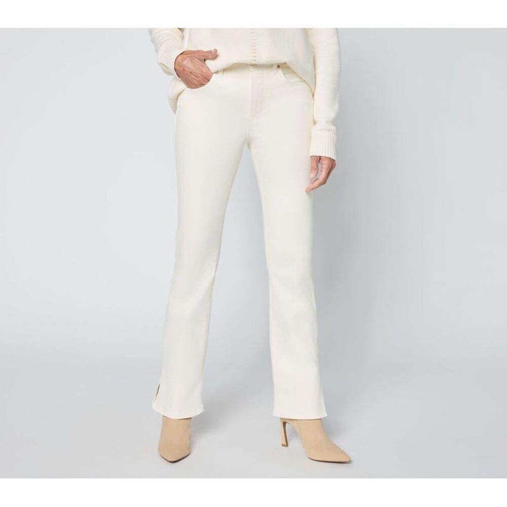 Adidas Women's Pants Sz 14 Contour Curves Color La Petite Jeans White A704909